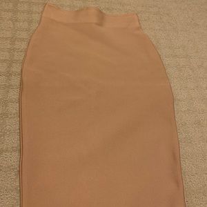 Tan pencil skirt